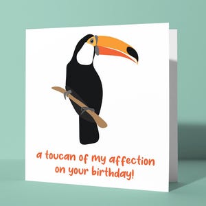 Un toucan que j'aime | Jolie carte de voeux d'anniversaire pour ami, meilleure amie, partenaire, femme, mari, petite amie, petit ami significatif sympa