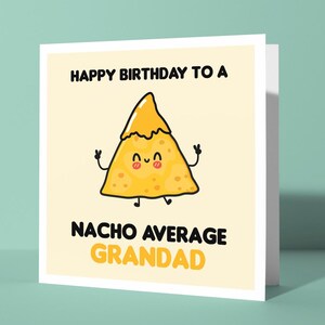 Feliz cumpleaños a un abuelo promedio - Tarjeta de felicitación de feliz cumpleaños con un juego de palabras divertido para el abuelo / Tarjeta de cumpleaños de broma para él