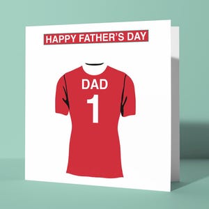 Biglietto di auguri personalizzato per la festa del papà a tema Liverpool / Biglietto di auguri per la festa del papà per lui, papà, tifoso di calcio, tifoso dei Reds