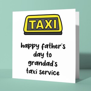 Feliz Día del Padre para el Servicio de Taxi del Abuelo / Linda y divertida tarjeta de Feliz Día del Padre para el Abuelo Abuelo para él, Chiste para el Abuelo