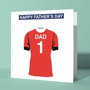 Biglietto di auguri personalizzato per la festa del papà a tema Luton Town F.C. / Biglietto di auguri per la festa del papà Lui Papà Papà Padre Tifoso di calcio Tifoso The Hatters