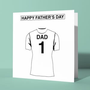 Biglietto di auguri personalizzato per la festa del papà a tema Derby County F.C. / Biglietto di auguri per la festa del papà Lui Papà Papà Padre Tifoso di calcio Tifoso dei Rams