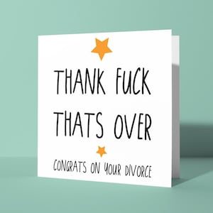 Thank Birthday, dass ist vorbei - Glückwunsch-Grußkarte | Beziehungsbruch Fluchen Karte für Ihn Ihre Freundin Kollegin Lustiger Witz
