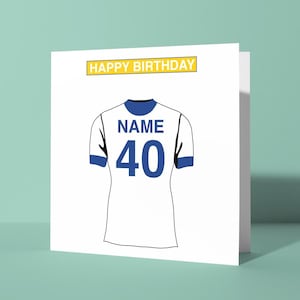 Leeds United Themed Geburtstagskarte | Grußkarte zum Geburtstag Ihn Ihr Freund Kollege Fußball Fan Anhänger The Whites Peacocks
