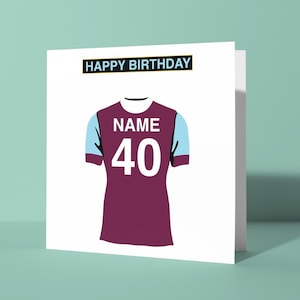 Burnley F.C. Personalisierte Geburtstagskarte | Grußkarte zum Geburtstag Ihm für Ihre Freundin Kollegin Fußball Fan Anhänger The Clarets