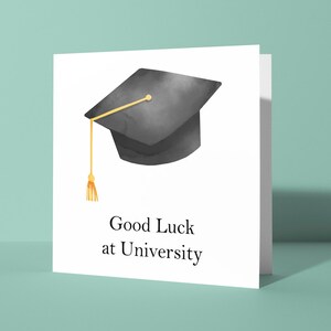 Veel succes bij de universiteitswenskaart | Eerstejaarsstudenten starten universiteitsschool Collegeverlaters Leuke eenvoudige kaart Hem haar vriend