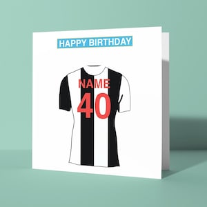 d'anniversaire personnalisée sur le thème de Newcastle United | Carte de voeux d'anniversaire Lui son ami Collègue Fan de football Supporter The Magpies Toon