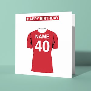 Handgemachte Geburtstagskarte mit Schriftzug “Liverback” | Glückwunschkarte zum Geburtstag für Sie oder Ihn Freund Kollege Fußball Fan Anhänger The Reds