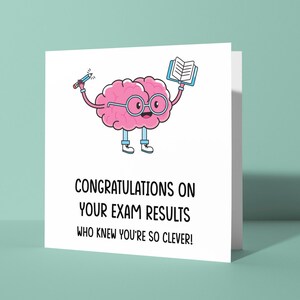 Qui savait que vous étiez si intelligent - Félicitations pour vos résultats à l'examen | Carte drôle mignonne pour l'ami d'examens de GSCE de niveaux A de fin de scolarité