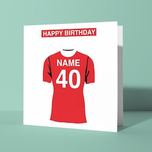Geburtstagskarte mit Nottingham Forest Style | Grußkarte zum Geburtstag Ihm Ihrem Freund Kollege Fußball Fan Anhänger Die Garibaldis