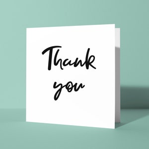 Schlichte Dankeschön-Grußkarte | Niedliche Dankeschön-Karte für Ihn oder Ihre Freundin Arbeitskollegen Denken an Sie Dankbarkeit sagen Danke