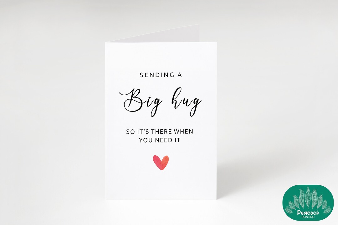 Sending a Big Hug Sympathy Greeting Card Cute Sympathy - Etsy