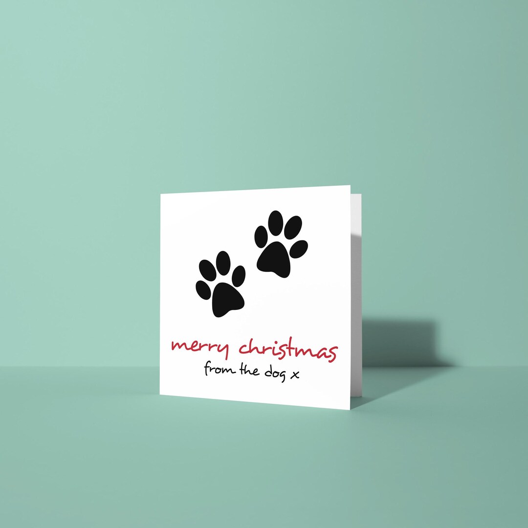 Merry Christmas From Dog Card – Funny Dog Christmas Card for Dog Lovers ...
