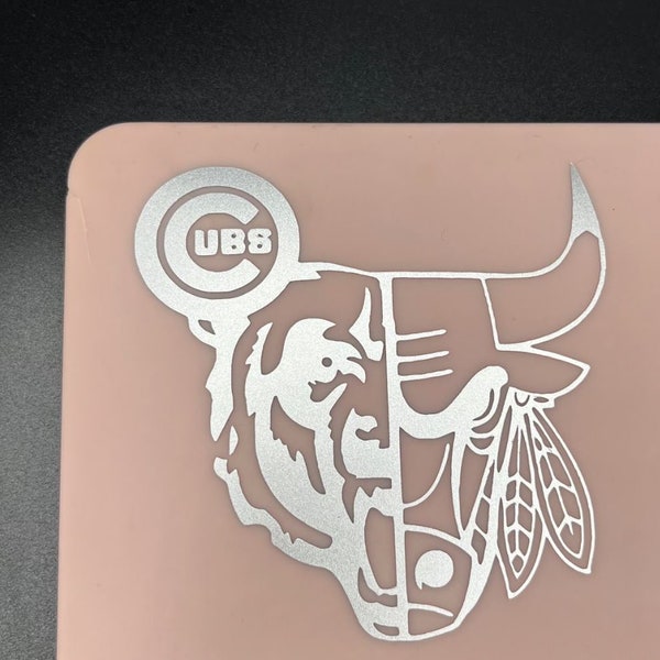 Chicago Sports Team Mash up - Decal for Car/Laptop/Water bottle