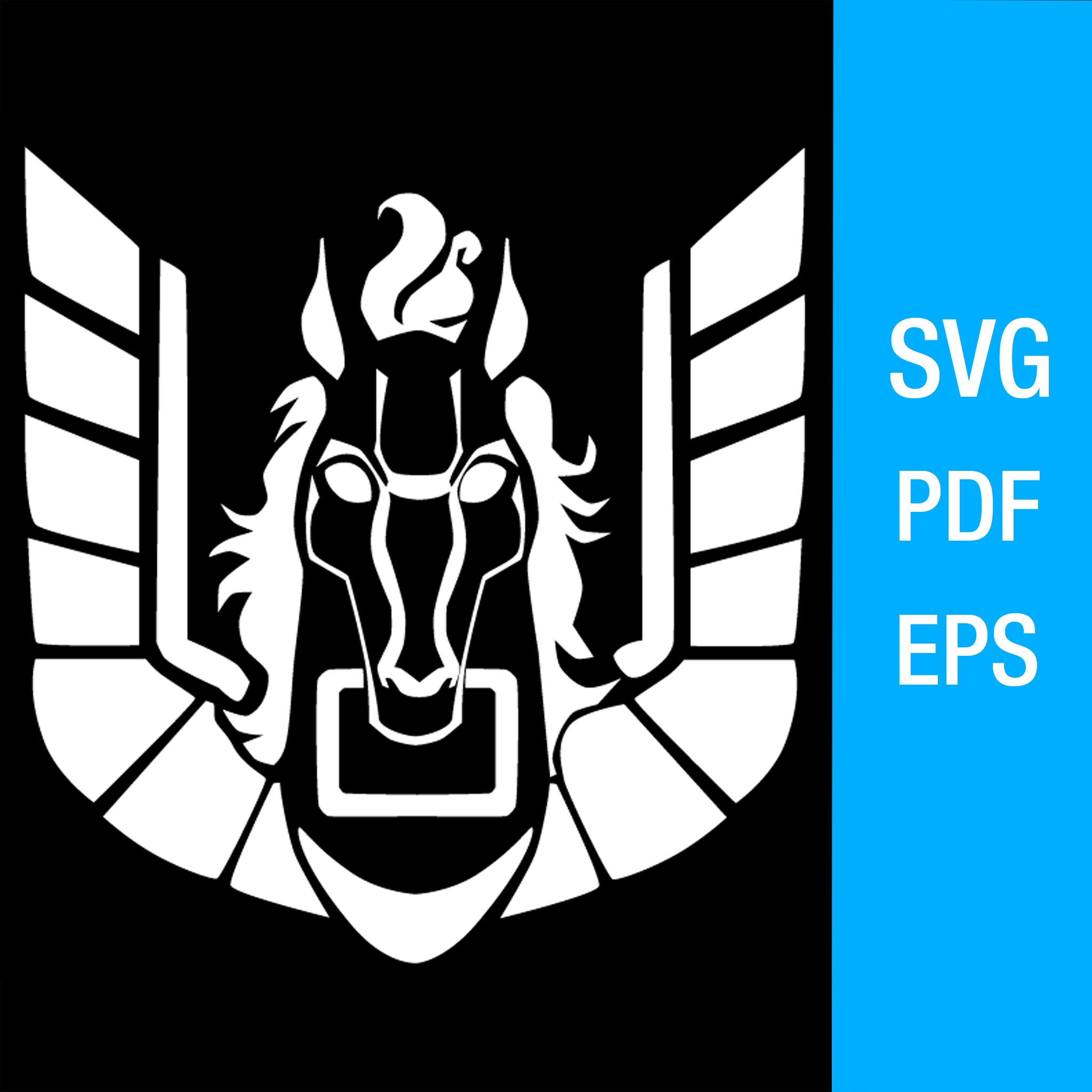 Pegasus Svg Eps Pdf Saint Seiya Knights of the Zodiac Cute Print Cricut Etsy
