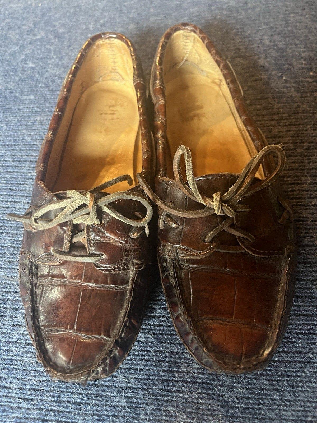 Polo Ralph Lauren Men’s Crocodile Brown Loafers Stefano Ricci Men main image 4