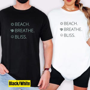 Beach. Breathe. Bliss. Shirt, Sea Glass Collecting Shirt, Sea Glass Festival T-Shirts, Beach Glass Tee , Sea Glass Lover, Beachcombing Tee