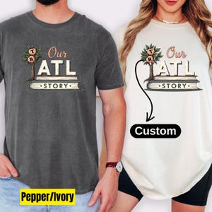 Atlanta City Skyline Shirt: Nostalgic Storybook Design