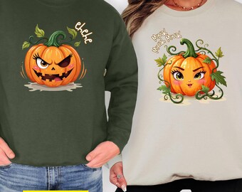 Matching Naughty Pumpkin Shirts for Couples, Funny Fall Shirt, Pumpkin Spice Shirt, Funny Couple Outfit, Halloween Fun, Halloween Party