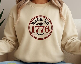 Patriotic 1776 Sweatshirt – American Heritage Eagle Design