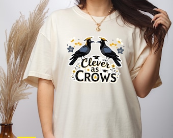 Clever as Crows T-Shirt – Vintage Collegiate Bird Tee