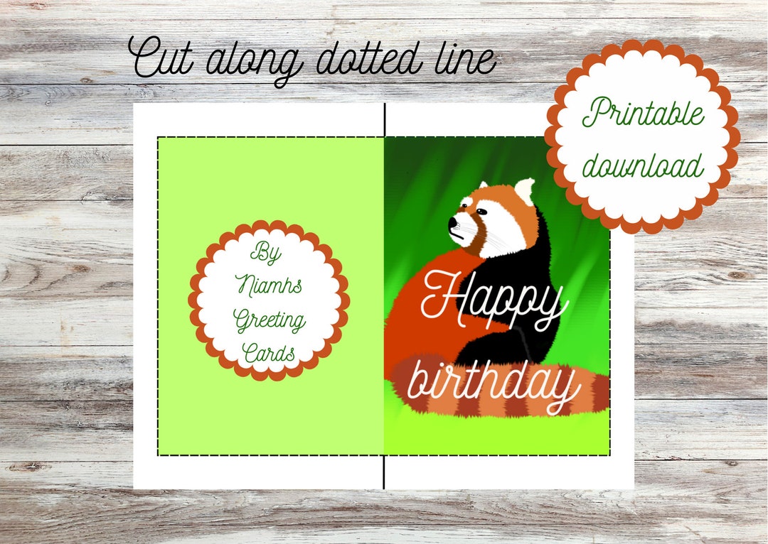 Cute Happy Birthday Printable Animal Download - Etsy