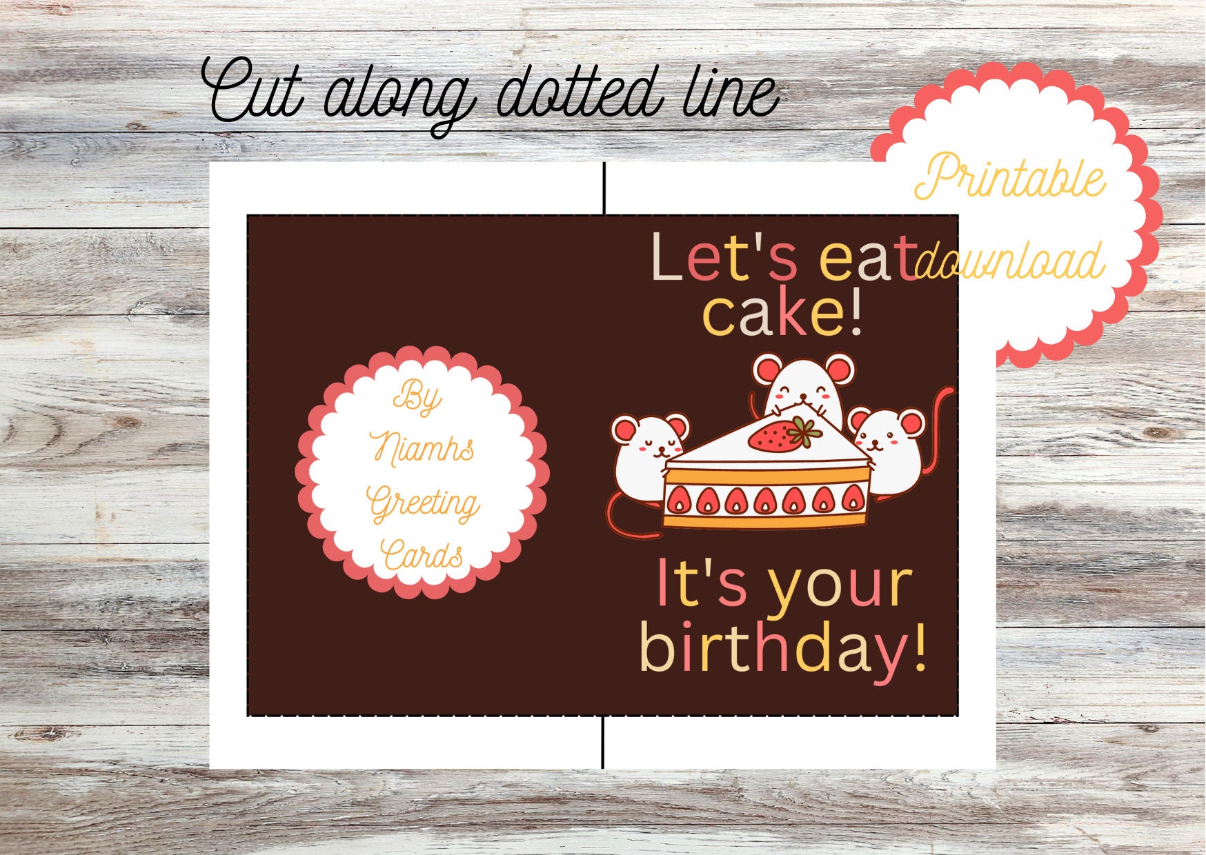 Cute Happy Birthday Printable Animal Download - Etsy