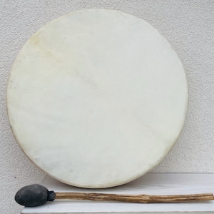 SHAMANIC DRUM - handmade - color "eternal snow"