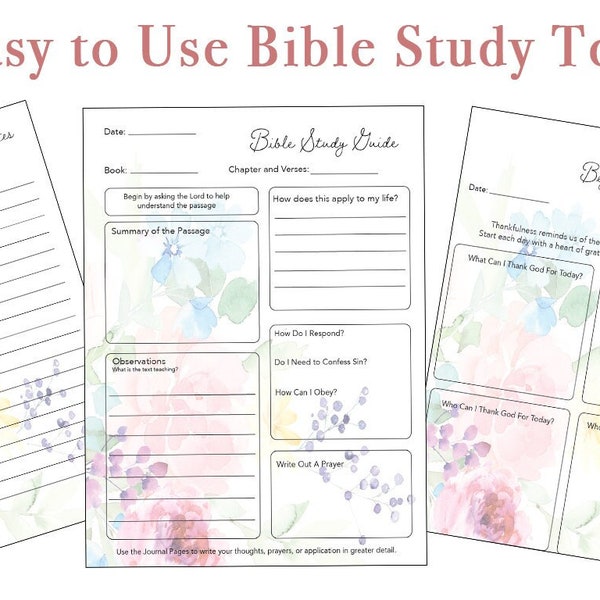 Easy To Use Printable Bible Study Tool