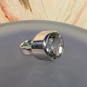 Randers Sölv  Denmark  Modernist Silber Bergkristall Ring Punze 835 Vintage
