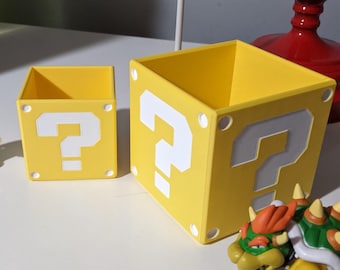 Super Mario themed storage bin / planter/ pencil holder / kids organizer