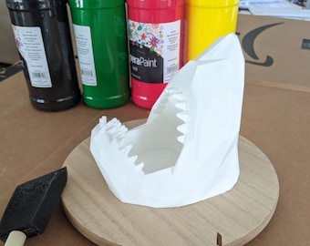 DIY Paintable Shark Planter: Kids Craft, Desk Organizer