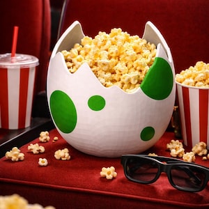 Maceta con forma de huevo de Mario y Yoshi, maceta para suculentas impresa en 3D, maceta para plantas, regalo para baby shower, decoración de jardín, idea única, soporte para palomitas de maíz de película