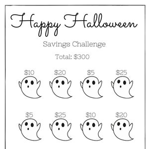 Halloween Savings Challenge | Save 300 | Digital Download | Low Income