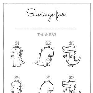 Kids Savings Challenge | Save 32 Dollars | Digital Download | Low Income