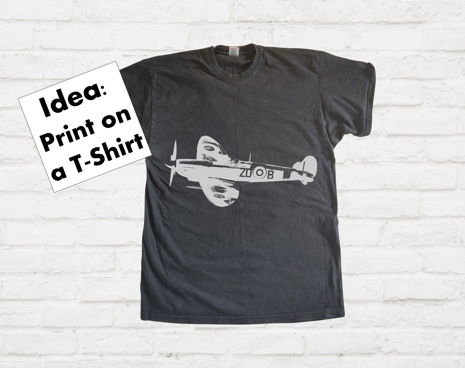 Digital Download of WW2 Warbird Supermarine Spitfire in Svg, Eps, Dxf