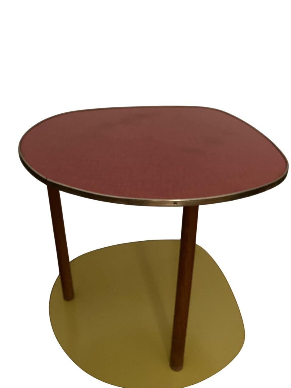 Vintage pastel colored kidney table / flower table with 2 levels 60s / Made in Germany.