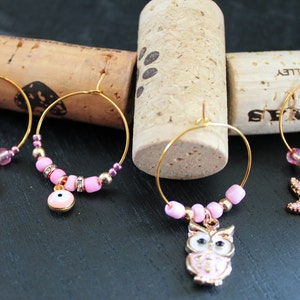 Pinky Swear Themed Wine Glass Charms Set of 4
