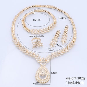 Collier et Bracelet en cristal étoile élégant d'italie, boucles d'oreilles pour femmes, accessoires de mariée, ensembles de bijoux pour fête de mariage image 2