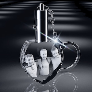 Personalized 3D Crystal (Keychain or Necklace)