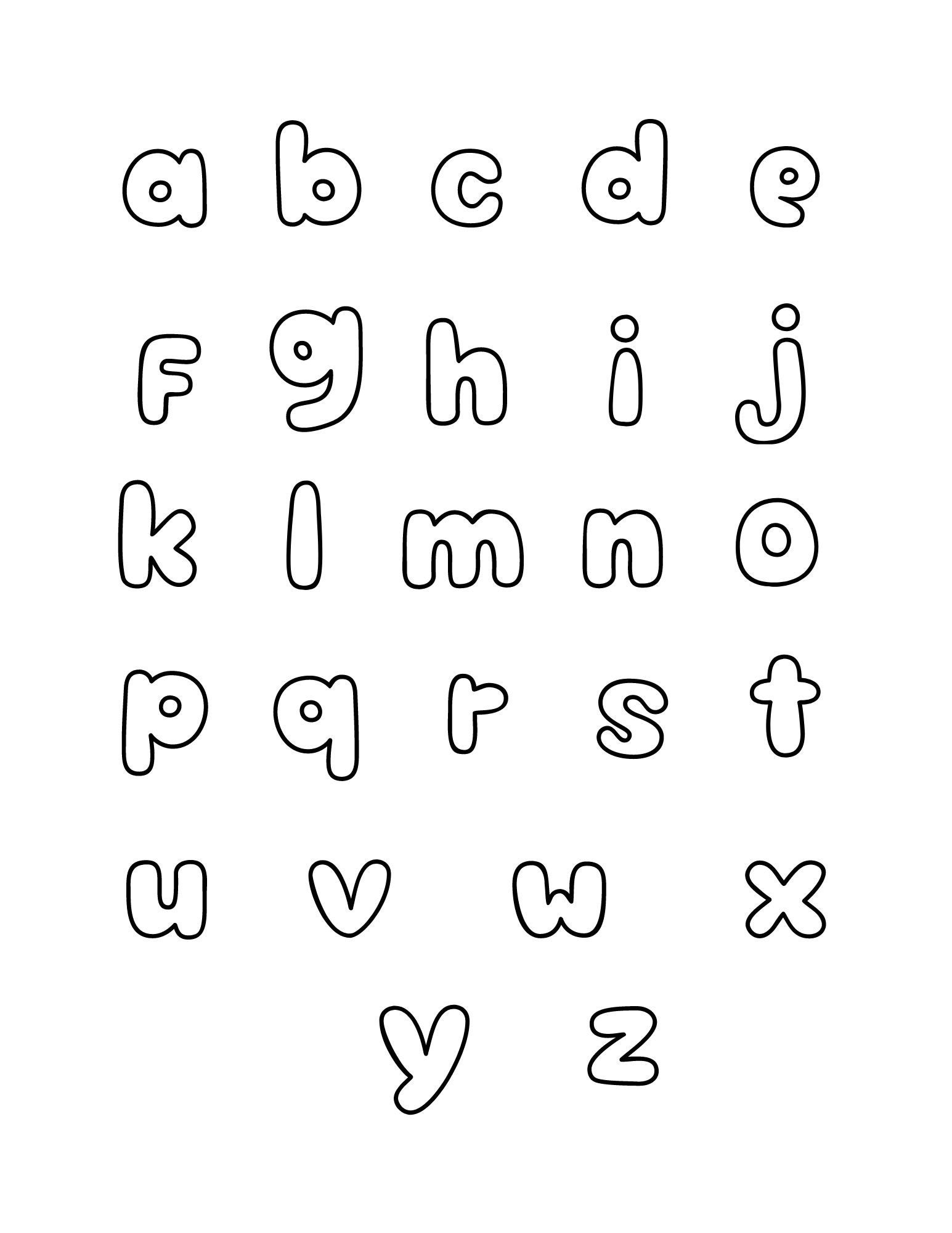 ABC Rounded Edges Lowercase Letters PDF 27 Pages, a Letter per Page and ...