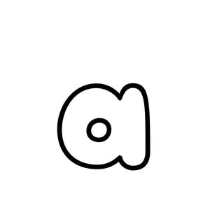 ABC Rounded Edges Lowercase Letters PDF 27 pages, a letter per page and one page with all letters, ABC Bubble Letters, Homeschool/Preschool
