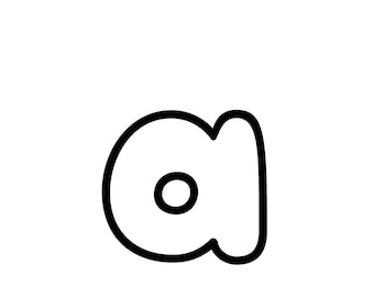 ABC afgeronde randen kleine letters PDF 27 pagina&#39;s, een letter per pagina en één pagina met alle letters, ABC Bubble Letters, Homeschool/Preschool