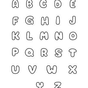 ABC Rounded Edges Uppercase Letters PDF 27 Pages With a Page per Letter ...