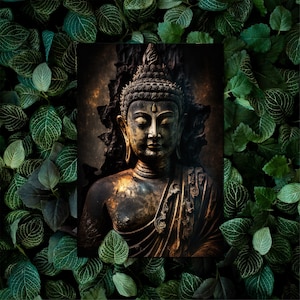 spiritual 10 postcards set with Buddha motif - yoga and meditation greeting card