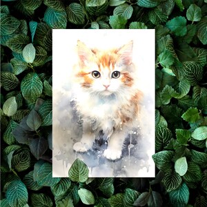 Un lot de 10 cartes postales avec un adorable motif de chaton de style illustration – la carte parfaite pour les amateurs de photos de chat.