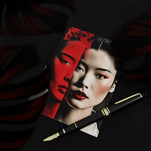 Set de 10 tarjetas Geisha (2 caras, sin sobres) DIN-A6 como postal original