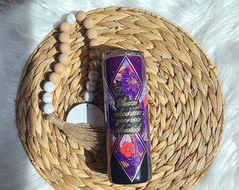 Purple Floral Tumbler
