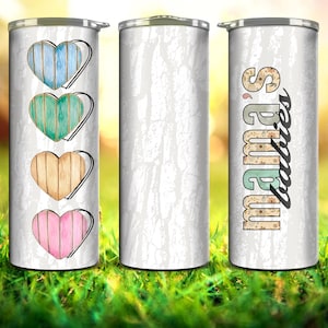 Paquete de envolturas para vasos PNG personalizables con nombre