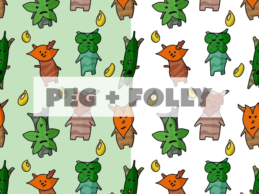 Korok Seed/ Zelda Inspired / Seamless Pattern / Fabric Design - Etsy